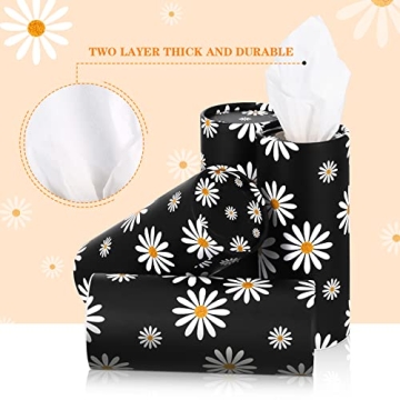 8 Pack Car Tissue Holder Bulk Cylinder Round Boxes Flower Style