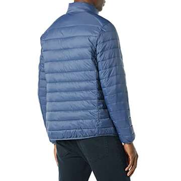 Amazon Essentials Men's Packable Lightweight Water-Resistant Puffer Jacket (Available in Big & Tall), Indigo, XX-Large