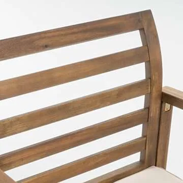 Elegant Emilano Outdoor Acacia Wood Club Chairs Set