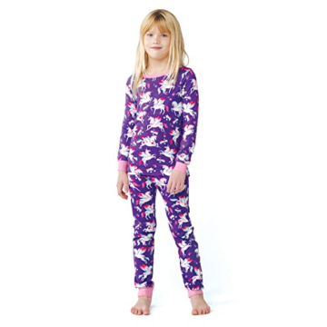 Hatley Girls Long Sleeve Unicorn Pajamas - Organic Cotton