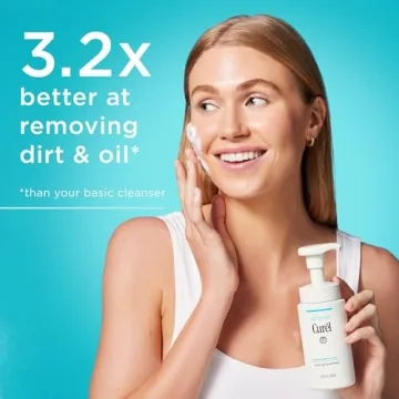 Curel Foaming Daily Face Wash for Sensitive Skin Care