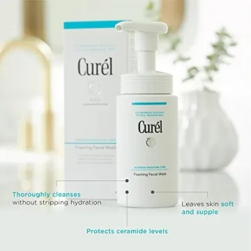 Curel Foaming Daily Face Wash for Sensitive Skin Care