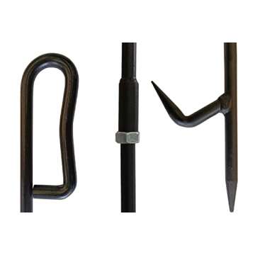 Fire Poker for Fire Pit. 34 Inc 2 Lb Heavy Duty Fireplace Poker Made of Diameter 0.47 Inc Solid Steel. Upgraded Campfire Poker for Fireplace, Camping, Fire Pit, Wood Stove, Outdoor& Indoor Use.