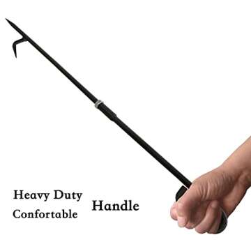 Fire Poker for Fire Pit. 34 Inc 2 Lb Heavy Duty Fireplace Poker Made of Diameter 0.47 Inc Solid Steel. Upgraded Campfire Poker for Fireplace, Camping, Fire Pit, Wood Stove, Outdoor& Indoor Use.