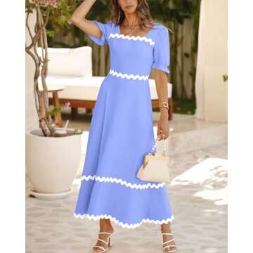 BTFBM Summer Smocked Dress for Stylish Women
