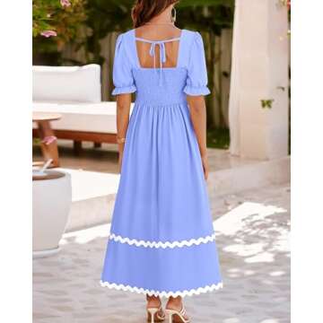 BTFBM Summer Smocked Dress for Stylish Women