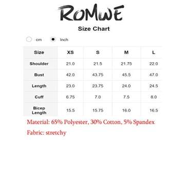 Romwe Women's Loose Casual Long Sleeve Rainbow Print Pullover Sweatshirt Top White S