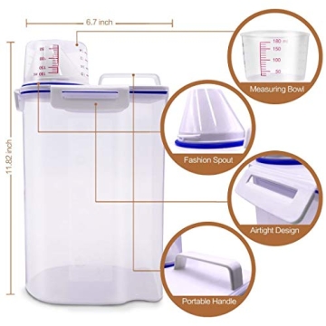 Airtight TIOVERY Dog Food Storage Container for Pet Owners