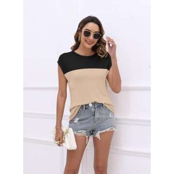 Womens Cap Sleeve Sweater Vest Summer Tops Sleeveless Tank 2025 Trendy Spring Clothes Striped Short ...