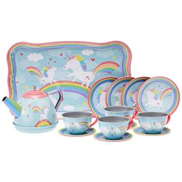 Schylling Schylling Unicorn Tin Tea set