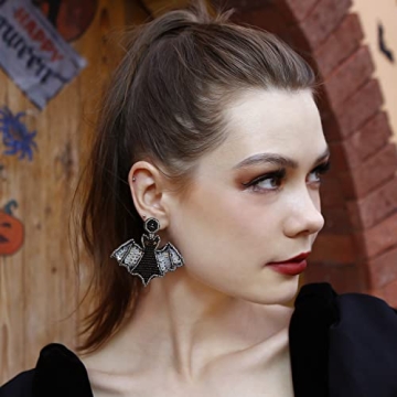 JeanBeau Halloween Bat Dangle Earrings for Unique Accessories