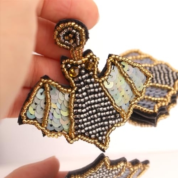 JeanBeau Halloween Bat Dangle Earrings for Unique Accessories