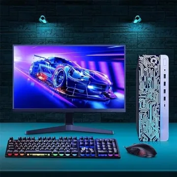 HP ProDesk Desktop RGB Computer PC Intel i5-6th Gen. Quad-Core Processor 16GB DDR4 Ram 256GB SSD, 27 Inch Monitor, Gaming Keyboard and Mouse, Built-in WiFi, Win 10 Pro (Renewed)