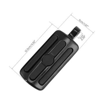 TCMT 10mm Motorcycle Foot Pegs Rest - Premium Black Footpeg Upgrade for Harley