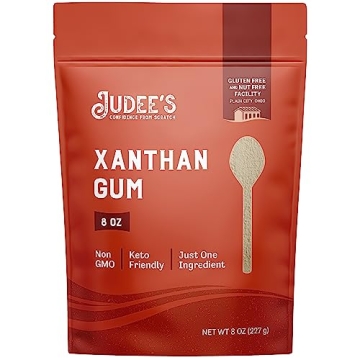 Judee's Xanthan Gum Powder - 8 oz - Gluten-Free Thickener for Sauces, Soups, and Baking