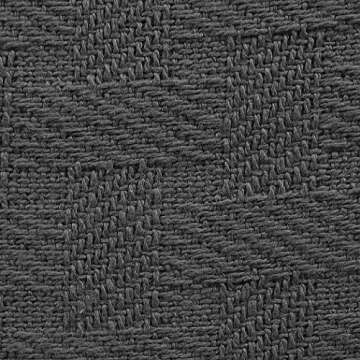 GLAMBURG 100% Cotton Bed Blanket, Breathable Bed Blanket Queen Size, Cotton Thermal Blankets Full - Queen Size, Perfect for Layering Any Bed for All Season - Charcoal Grey