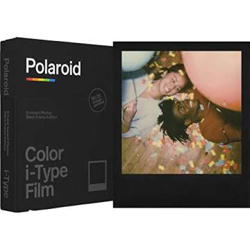 Impossible/Polaroid Color Glossy Instant Film Black Frame Edition for Polaroid I-Type OneStep2 Camera - 2-Pack