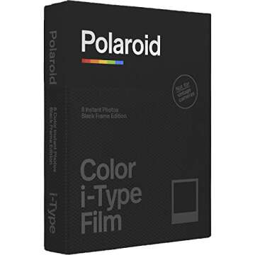 Impossible/Polaroid Color Glossy Instant Film Black Frame Edition for Polaroid I-Type OneStep2 Camera - 2-Pack