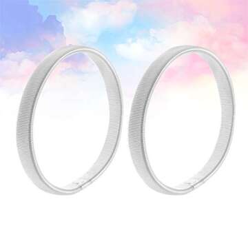 Holibanna 2Pcs Shirt Sleeve Holders Anti-slip Arm Sleeve Garters For Band Stretch Garters (Silver)