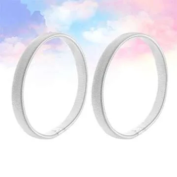 Holibanna 2Pcs Shirt Sleeve Holders Anti-slip Arm Sleeve Garters For Band Stretch Garters (Silver)