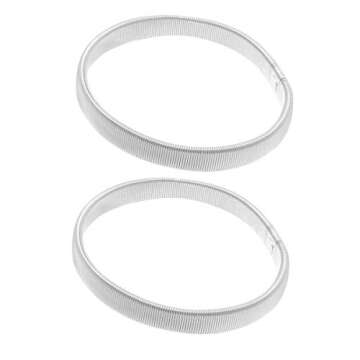 Holibanna 2Pcs Shirt Sleeve Holders Anti-slip Arm Sleeve Garters For Band Stretch Garters (Silver)