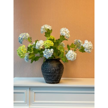 Lifelike YalzoneMet Snowball Viburnum Faux Flowers