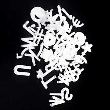 340 Characters White Letter Set for Changeable Felt Letter Boards, 3/4 Inch Letters with Gift Cloth Bag Including Numbers, Symbols,Letters