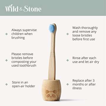 Eco-Friendly Bamboo Toothbrushes for Kids | Wild & Stone
