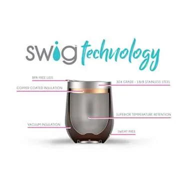 SWiG Double-Walled Vacuum Insulated Wine Tumbler in Pink