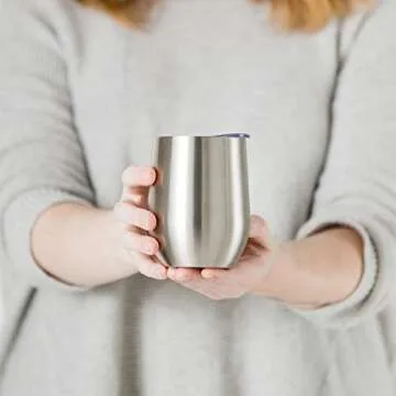 SWiG Double-Walled Vacuum Insulated Wine Tumbler in Pink