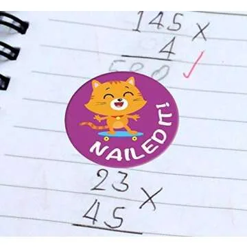 Sweetzer & Orange Teacher Reward Stickers – 1008 in 9 Designs, 1-Inch Motivational Sticker for Kids, Potty Training Reward and Teacher Supplies for Classroom