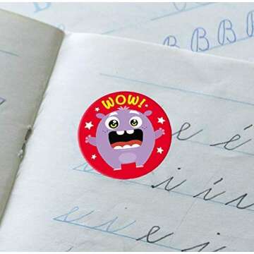 Sweetzer & Orange Teacher Reward Stickers – 1008 in 9 Designs, 1-Inch Motivational Sticker for Kids, Potty Training Reward and Teacher Supplies for Classroom