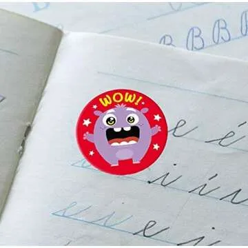 Sweetzer & Orange Teacher Reward Stickers – 1008 in 9 Designs, 1-Inch Motivational Sticker for Kids, Potty Training Reward and Teacher Supplies for Classroom