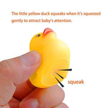 Rubber Duck Bath Toys 50PCS Mini Ducks Bulk for Kids Baby Shower Decorations Birthday Party Favors Gift Classroom Summer Beach Pool Activity Carnival Game