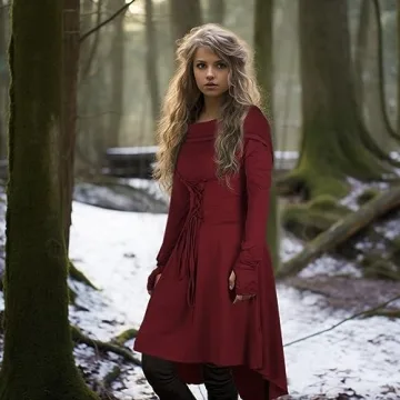 HOMELEX Gothic Renaissance Hood Dress for Women