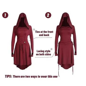 HOMELEX Gothic Renaissance Hood Dress for Women