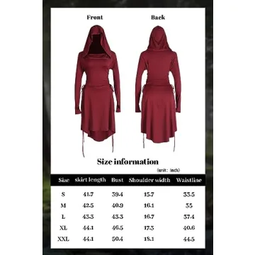 HOMELEX Gothic Renaissance Hood Dress for Women