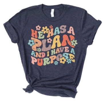 Love in Faith | He Has a Plan Short Sleeve | Stylish Christian T-Shirts for Women | Premium Faith-Ba...