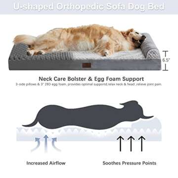 Orthopedic Dog Bed with Waterproof Cover and Comfort Foam