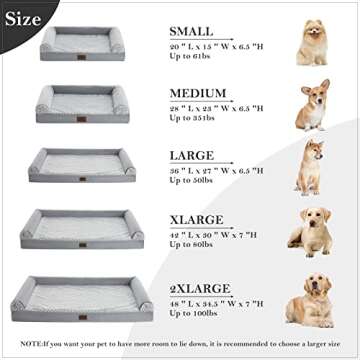 Orthopedic Dog Bed with Waterproof Cover and Comfort Foam