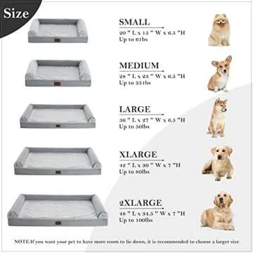 Orthopedic Dog Bed with Waterproof Cover and Comfort Foam