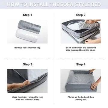 Orthopedic Dog Bed with Waterproof Cover and Comfort Foam