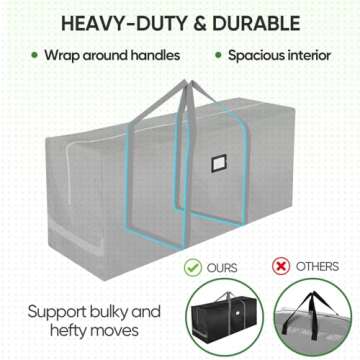 BALEINE 7.5ft Heavy Duty Christmas Tree Storage Bag