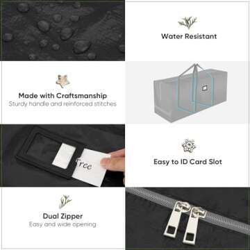 BALEINE 7.5ft Heavy Duty Christmas Tree Storage Bag