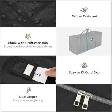 BALEINE 7.5ft Heavy Duty Christmas Tree Storage Bag