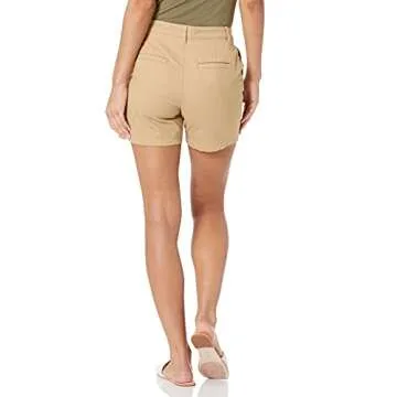 Amazon Essentials Women's Mid-Rise Slim-Fit Khaki Shorts - Perfect Summer Staple for Any Shape