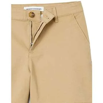 Mid-Rise Slim-Fit Khaki Shorts for Women