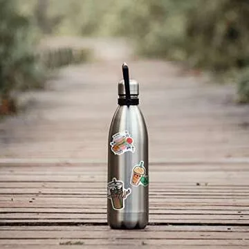 100 Pieces Cute Coffee Stickers for Water Bottles Love Coffee Time Vinyl Waterproof Stickers Laptop Stickers for Teens Adults Water Bottles Bicycle Skateboard Luggage Decals Coffee Cup Sticker