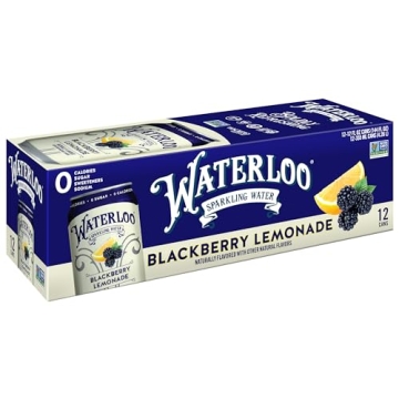 Waterloo Blackberry Lemonade Sparkling Water - 12 Cans of Zero Calorie Refreshment!
