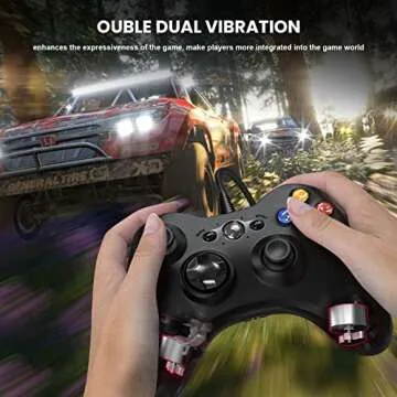 YCCSKY Xbox 360 Wired Controller for PC, Windows 7/8/10, Black, 7.2ft USB Cable